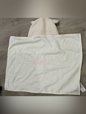 Pottery Barn Kids Hooded Sheep Towel Addison embroidered